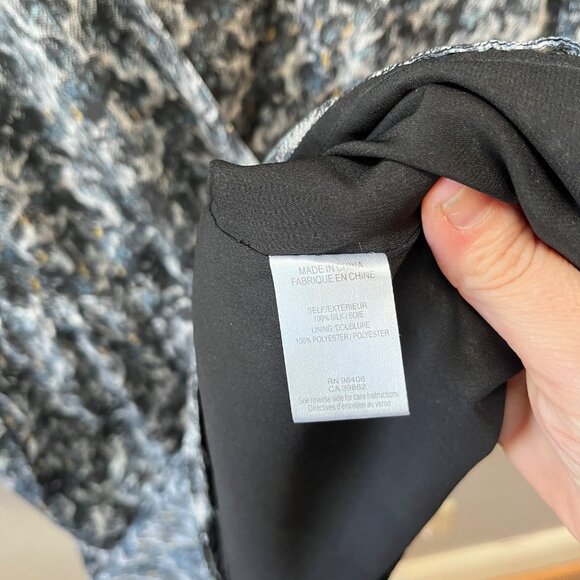 Theory Liev Gray Printed Caligula Silk Dress Size M - Picture 5 of 5